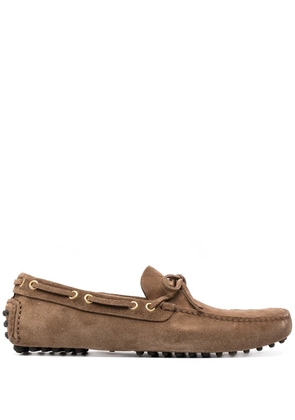 Car Shoe ridged suede loafers - Brown