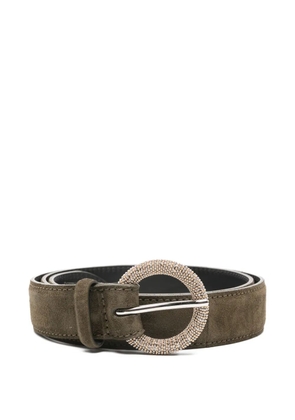 Orciani embellished round-buckle belt - Green