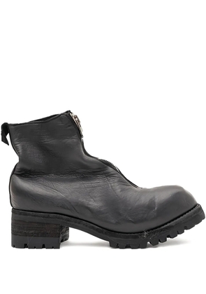 Guidi front-zip boots - Black