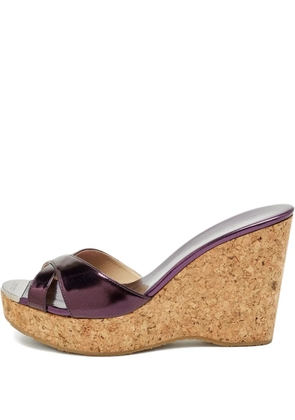 Jimmy Choo Pre-Owned Perfume purple wedge sandals