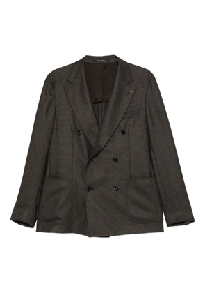 Tagliatore douuble-breasted patch-pocket blazer - Brown