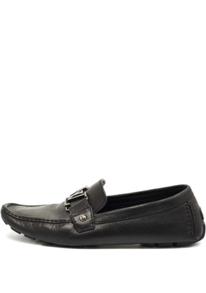 Louis Vuitton Pre-Owned Monte Carlo leather loafers - Black