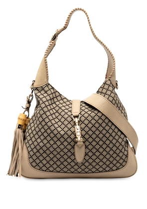 Gucci Pre-Owned 2000-2015 Medium Diamante Canvas New Jackie satchel - Brown