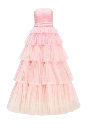Jenny Packham Adore tiered bow gown - Pink