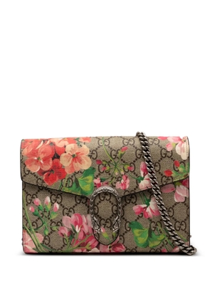 Gucci Pre-Owned 2016-2025 GG Supreme Dionysus Blooms Chain Wallet crossbody bag - Brown