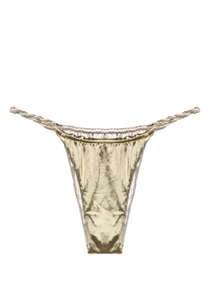 Isa Boulder braided-straps reversible bikini bottoms - Green