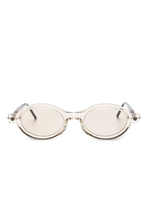 Kuboraum round-frame sunglasses - Neutrals