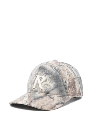 Represent logo-embroidered printed baseball cap - Grey