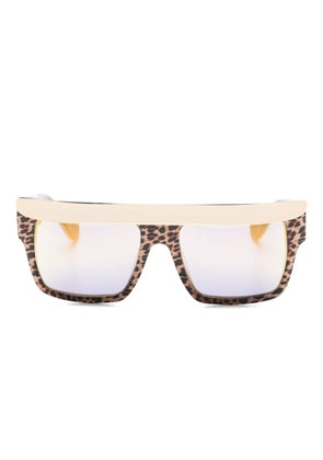 ANNA-KARIN KARLSSON gold-tone leopard sunglasses - Brown