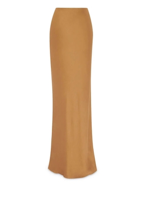 Saint Laurent silk floor-length skirt - Neutrals
