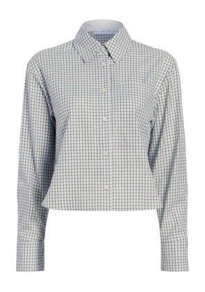 Proenza Schouler White Label Olive check shirt