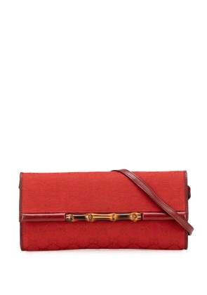 Gucci Pre-Owned 2000-2025 GG Canvas Bamboo Bar crossbody bag - Red
