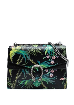 Gucci Pre-Owned 2016-2025 Medium Leather Tropical Print Dionysus shoulder bag - Black