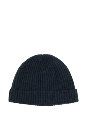 N.Peal cashmere ribbed beanie - Blue