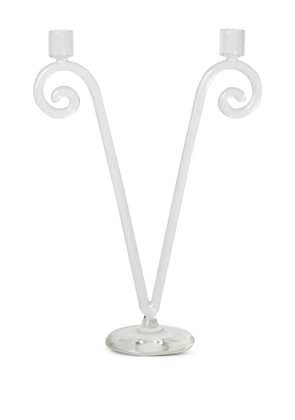Sophie Lou Jacobsen spiral double-stem candleholder - Neutrals