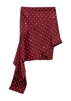 Monse deconstructed pajamas skirt - Red