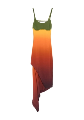 Monse back cut-out ombré jersey dress - Orange