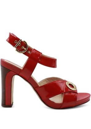 Fendi Pre-Owned patent-leather ankle-strap sandals - Red