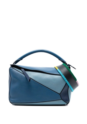 Loewe Pre-Owned 2014-2025 Medium Tricolor Calfskin Puzzle satchel - Blue