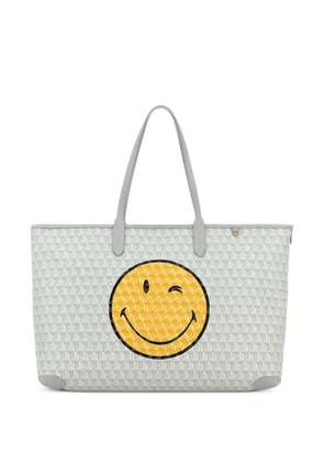 Anya Hindmarch I am a Plastic Bag printed canvas tote bag - White