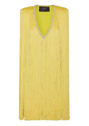 Philipp Plein Fringe sleeveless minidress - Yellow