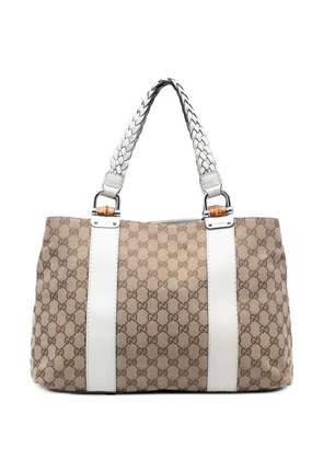 Gucci Pre-Owned 2000-2015 Medium GG Canvas Bamboo Libeccio tote bag - Brown