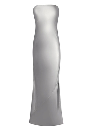 Alejandra Alonso Rojas bow-detail bustier gown - Silver
