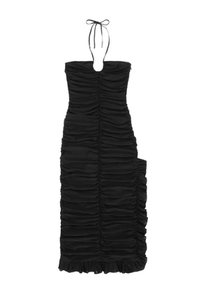 GANNI ruffled dress - Black