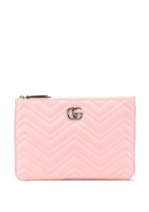 Gucci Pre-Owned 2016-present GG Marmont Matelasse Leather clutch bag - Pink