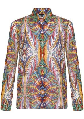 ETRO paisley-print cotton shirt - Green