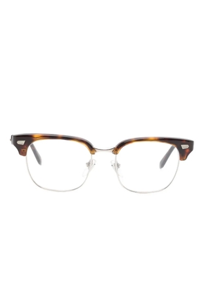 Cutler & Gross browline-frame glasses - Brown