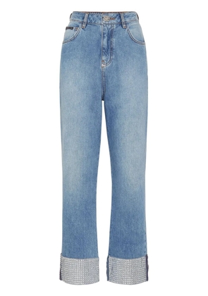 Philipp Plein embellished straight-leg jeans - Blue