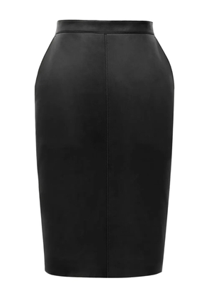 Saint Laurent Cassandre leather pencil skirt - Black