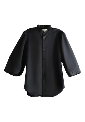 Noir Kei Ninomiya ruffled-sleeve top - Black
