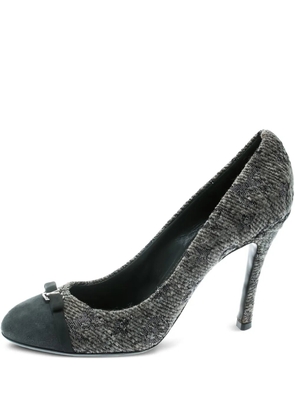 Louis Vuitton Pre-Owned 100mm suede heeled pumps - Grey