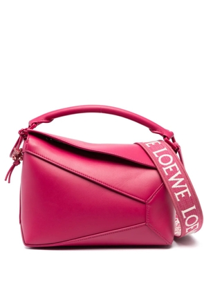 LOEWE small Puzzle Edge leather tote bag - Pink
