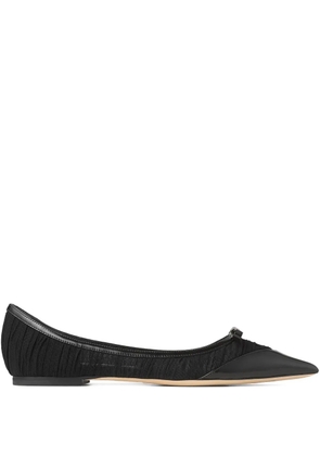 Jimmy Choo Love Mesh bow ballet flats - Black