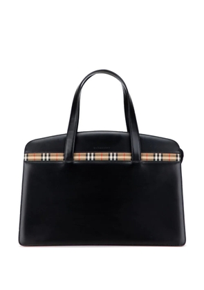 Burberry Pre-Owned 2000-2017 House Check Trimmed Leather handbag - Black