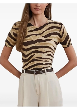Lauren Ralph Lauren zebra-print short-sleeve top - Neutrals