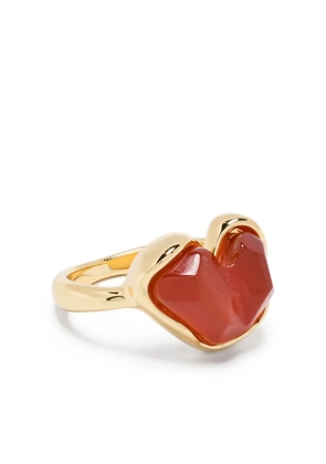 Ryenn's Eyes 14K gold plated brass Heart ring