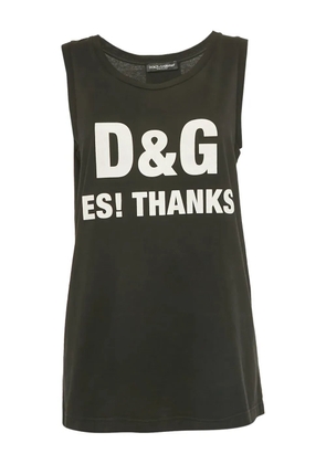 Dolce & Gabbana Pre-Owned printed cotton top - Black