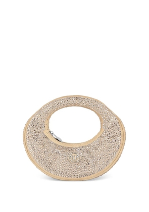 Philipp Plein crystal-embellished mini bag - Neutrals