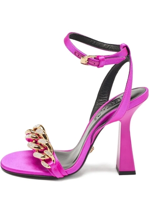 Versace Pre-Owned 110mm chain-embellished heeled sandals - Pink