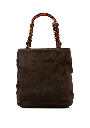 CHANEL Pre-Owned 1997-1999 CC Suede tote bag - Brown