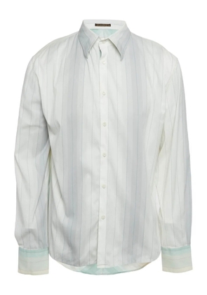Cavalli Class stripped cotton shirt - White