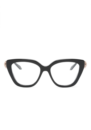 Bvlgari Serpenti-motif butterfly-frame glasses - Black