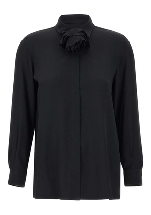 Marella rose-embellishment shirt - Black