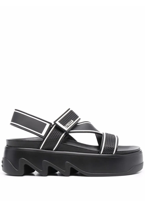 Le Silla cross-strap platform sandals - Black