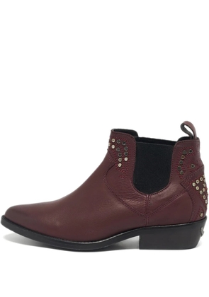 Zadig&Voltaire Thylana studded leather boots - Red