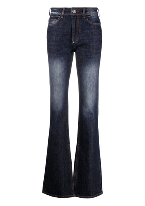 Philipp Plein high-waisted flared jeans - Blue